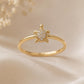 Sterling Silver Turtle Ring, Cubic Zirconia Animal Jewelry, Minimalist Ocean Band