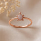 Sterling Silver Turtle Ring, Cubic Zirconia Animal Jewelry, Minimalist Ocean Band