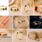 925 Sterling Silver Family Birthstone Ring, Multi Color CZ, Personalized Mother's Ring