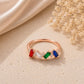 Personalized Family Birthstone Ring, Sterling Silver Baguette CZ, Modern Minimalist Jewelry