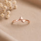 925 Sterling Silver Double Heart Ring, Minimalist Love Band, Dainty Promise Ring