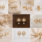 Sterling Silver Moissanite Lotus Drop Earrings, Dainty Floral Studs