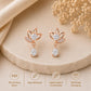 925 Sterling Silver Moissanite Lotus Drop Earrings, Floral Bridal Dangle Jewelry