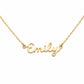 Personalized Sterling Silver Love Script Necklace, Minimalist Everyday Jewelry