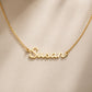 Personalized Sterling Silver Love Script Necklace, Minimalist Everyday Jewelry
