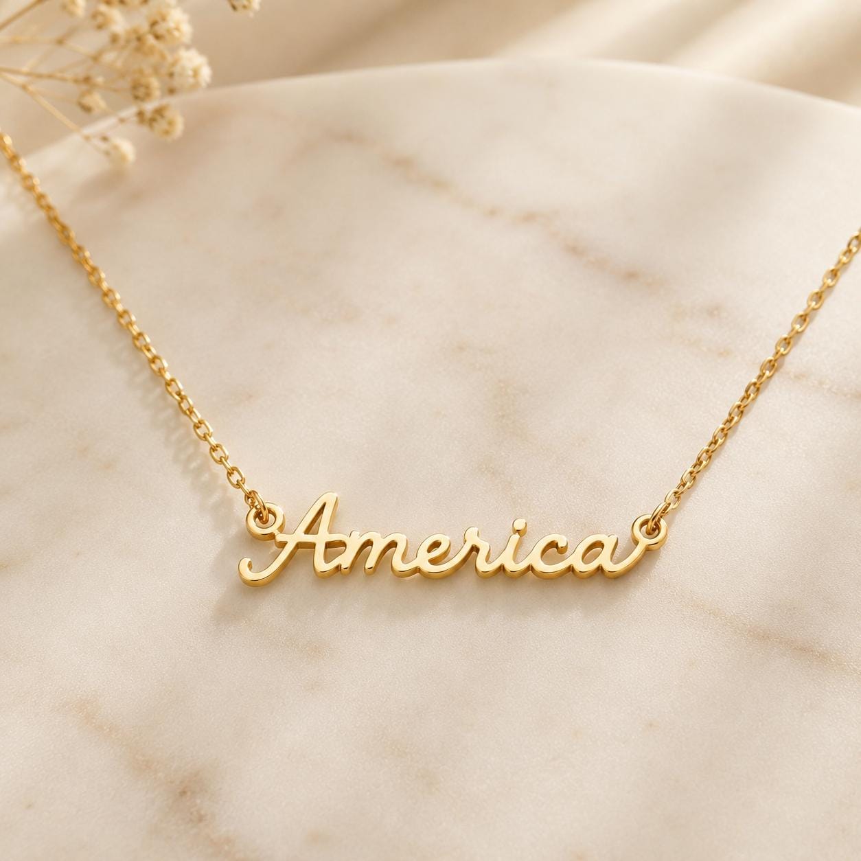 Personalized Sterling Silver Love Script Necklace, Minimalist Everyday Jewelry