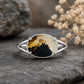 Shazar Dendrite Agate Ring, Oval Sterling Silver Nature Statement Ring