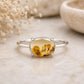 Golden Shazar Dendrite Agate Ring, Oval Botanical Sterling Silver, Nature Inspired Jewelry