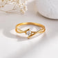 925 Sterling Silver Moissanite Solitaire Twist Ring, Minimalist Engagement Promise Band