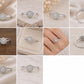 Sterling Silver Floral Halo Ring, Cubic Zirconia Daisy Promise Ring