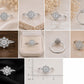 925 Sterling Silver Snowflake Ring, CZ Halo, Dainty Star Flower, Minimalist Promise Jewelry