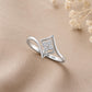 Sterling Silver Floral CZ Ring, Dainty Minimalist Promise Ring, Everyday Jewelry