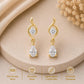 Sterling Silver Pear Cut Moissanite Drop Earrings, Bridal Wedding Dangle Jewelry