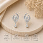 925 Sterling Silver Celestial Moissanite Drop Earrings, Bridal Dangle Jewelry