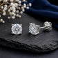 Moissanite Solitaire Stud Earrings, 925 Sterling Silver, Round Cut Bridal Jewelry