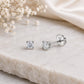 Moissanite Solitaire Stud Earrings, 925 Sterling Silver, Round Cut, Minimalist Everyday Jewelry