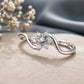 925 Sterling Silver Moissanite Snowflake Ring, Minimalist Nature Stacking Ring