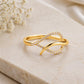 Sterling Silver Infinity Wave Ring, PavÃ© CZ, Minimalist Stacking Band, Promise Gift Her