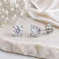 Moissanite Solitaire Stud Earrings, 925 Sterling Silver, Round Cut Bridal Jewelry
