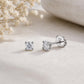 Moissanite Solitaire Stud Earrings, 925 Sterling Silver, Round Cut, Minimalist Everyday Jewelry