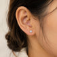 Moissanite Solitaire Stud Earrings, 925 Sterling Silver, Round Cut, Minimalist Everyday Jewelry