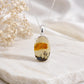 925 Sterling Silver Shazar Dendrite Agate Oval Pendant, Nature Inspired Necklace
