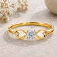 925 Sterling Silver Infinity Ring, Moissanite Engagement, Dainty Wedding Band