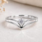 925 Sterling Silver Moissanite Chevron Ring, Minimalist Promise Ring, Dainty Engagement Ring, V Shape Wedding Ring, Stackable Gift for Her