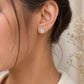 925 Sterling Silver Pear Moissanite Stud Earrings, Bezel Set Teardrop Dainty Minimalist Jewelry