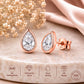 925 Sterling Silver Pear Moissanite Stud Earrings, Bezel Set Teardrop Dainty Minimalist Jewelry