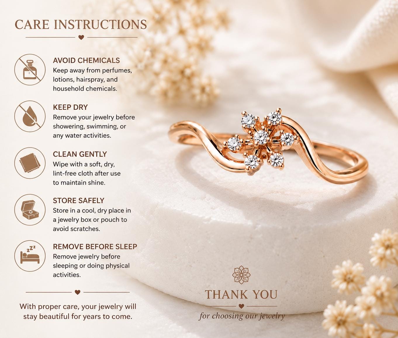 925 Sterling Silver Moissanite Snowflake Ring, Minimalist Nature Stacking Ring
