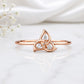 925 Sterling Silver Celtic Trinity Knot Ring, CZ Ring, Minimalist Promise Ring, Cubic Zirconia Wedding Ring, Handmade Dainty Ring,