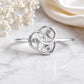 925 Sterling Silver CZ Circle Ring, Triple Circle Ring, Minimalist Geometric Ring, Cubic Zirconia Ring, Dainty Everyday Ring, Gift for Her