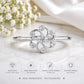 925 Sterling Silver Floral CZ Ring, Flower Cubic Zirconia Ring, Minimalist Silver Ring, Dainty Floral Ring, Nature Inspired Gift for Her