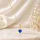 925 Sterling Silver Heart CZ Pendant Necklace, Gold Plated Red Heart Necklace, Dainty Love Necklace, Romantic Valentine's Jewelry