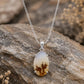 925 Sterling Silver Shazar Agate Pendant Necklace, Natural Dendritic, Oval Landscape Gemstone Pendant, Handmade Nature Jewelry